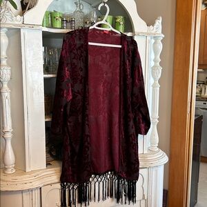 #137 Guess burn out velvet kimono